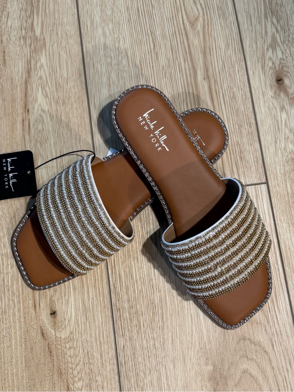 nicole miller | beaded flats size 8.5